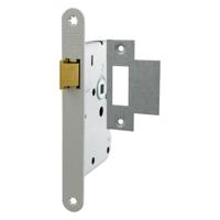 Nemef_YALE 1255 Loopslot | DM50mm | krukgat 8mm | voorplaat staal gelakt 20x174mm afgerond | messing dagschoot | DR 1+3/2+4 - 9125502533 - thumbnail