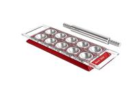 Marcato Ravioli Maker met Deegroller - Rood - 10 Vaks - thumbnail