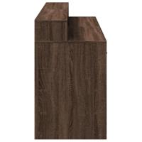 Bureau met LED-verlichting 160x55x91 cm hout bruin eikenkleurig - thumbnail