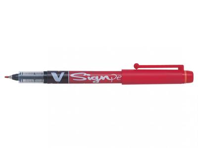 Fineliner pilot v sign rond 0.6 mm rood