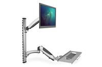 Digitus DA-90354 Wandbeugel voor monitor Aantal monteerbare displays: 1 Display(s) 38,1 cm (15) - 68,6 cm (27) Zwart, Zilver In hoogte verstelbaar, - thumbnail