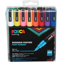 Uni POSCA paintmarker PC-3M, 1,5 mm, etui van 16 stuks in geassorteerde kleuren - thumbnail