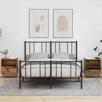 Nachtkastje 2 pcs Oud hout 40 x 35 x 47,5 cm Bewerkt hout - thumbnail