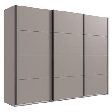 Schuifdeurkast Dex XL - kiezel - 208x270x65 cm - Leen Bakker