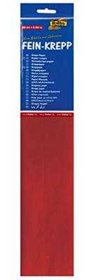 Folia FO-822134 Crepepapier 50cmx2,5m Krimp à 10 Vouw Rood