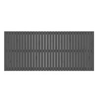 Wandhoofdbord 204x3x90 cm massief grenenhout grijs - thumbnail