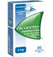 Nicorette Kauwgom 4mg menthol mint 30 Stuks - thumbnail