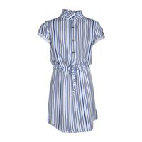 KIEstone Meisjes jurk - Blauw gestreept - thumbnail