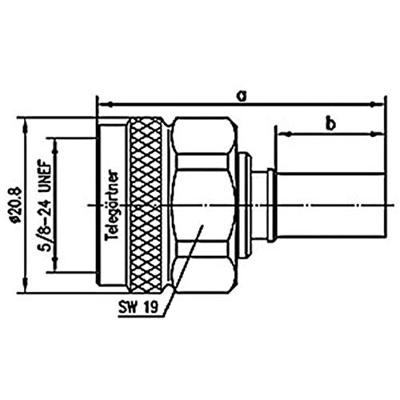 Telegärtner 100023908 100023908 N-connector Stekker, recht 50 Ω 1 stuk(s)