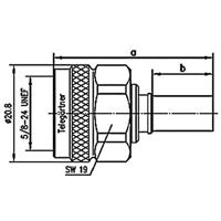 Telegärtner 100023908 100023908 N-connector Stekker, recht 50 Ω 1 stuk(s) - thumbnail