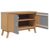 Dressoir OLDEN 114x43x73,5 cm massief grenenhout grijs en bruin - thumbnail