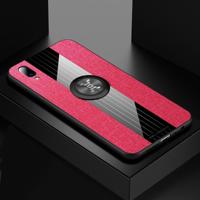 Voor vivo Y93 XINLI stiksels doek textuur schokbestendig TPU beschermhoes met ring houder (rood) - thumbnail
