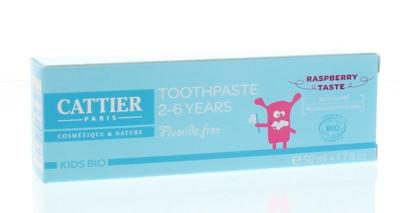 Cattier Tandpasta framboos 2-6 jaar 50 Milliliter