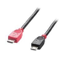 LINDY USB 2.0 kabel type Micro-B/Micro-B OTG, 0,5 m Micro-B stekker naar Micro-B stekker - thumbnail