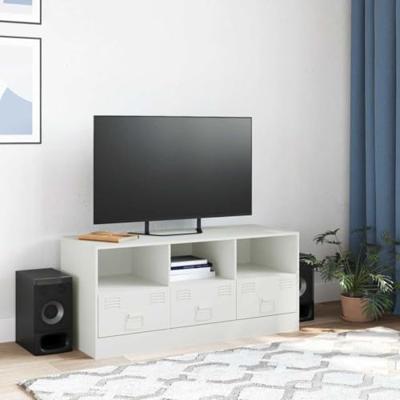 Tv-meubel 99x39x44 cm staal wit Tv-meubel 99x39x44 cm staal wit