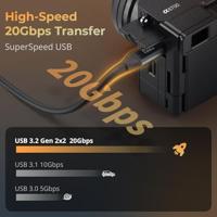 SmallRig 4791 USB-C (Straight) to USB-C (Angled) Data Cable (60cm / 23.6in) - thumbnail