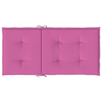 VidaXL Stoelkussens 2 st lage rug stof roze