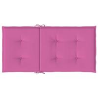 VidaXL Stoelkussens 2 st lage rug stof roze - thumbnail