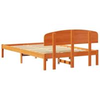Bedframe met hoofdeinde Bruin 120 x 190 cm Massief grenenhout - thumbnail