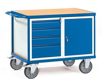 Fetra Hauptartikel 2476 Tafel en kabinetwagen Staal Poedercoating Laadvermogen (max.): 500 kg Stralend blauw (RAL 5007) Fetra Hauptartikel 2476 Tafel en kabinetwagen Staal Poedercoating Laadvermogen (max.): 500 kg Stralend blauw (RAL 5007)