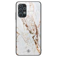 Samsung Galaxy A32 5G glazen hardcase - Marmer goud - thumbnail