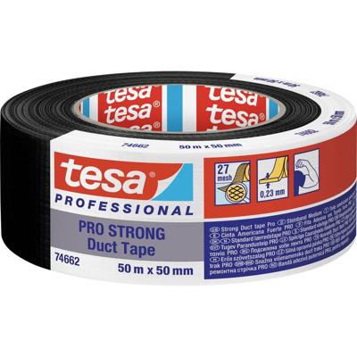 tesa Duct Tape Pro-Strong 66462-00002-00 Reparatietape Zwart (l x b) 50 m x 50 mm 1 stuk(s)