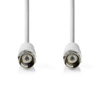 Nedis CSGL41000WT50 Satelliet- En Antennekabel F-male F-male Vernikkeld 75 Ohm Dubbel Afgeschermd 5.00 M Rond Pvc Wit Label - thumbnail