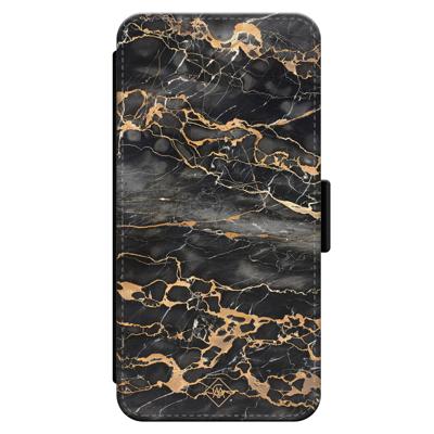 iPhone 13 Pro flipcase - Marmer grijs brons iPhone 13 Pro flipcase - Marmer grijs brons