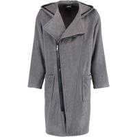 Cawö Cawö Heren Badjas Ritssluiting 6516 - Antrazit-schwarz L - thumbnail