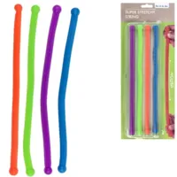 Super stretch anti-stress touw 27 cm set van 4 | 24 stuks - thumbnail