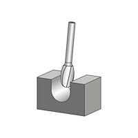 PFERD TOOLS 21235083 Freesstift Hardmetaal Druppel Lengte 40 mm Afmeting, Ø 6 mm Werklengte 10 mm Schachtdiameter 3 mm 1 stuks - thumbnail