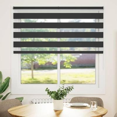 VidaXL Zebra rolgordijn 140x100 cm stofbreedte 135,9 cm zwart