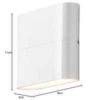 Konstsmide Chieri 7972-250 LED-buitenlamp (wand) Energielabel: G (A - G) LED 6 W Wit - thumbnail