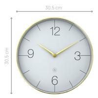 NeXtime - Wandklok 30,5cm-Stil-Goud|Groen-Plastic-nXt 'Finesse' - thumbnail