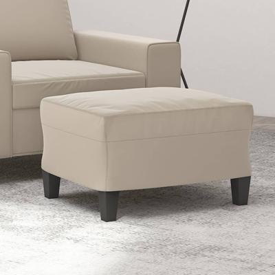 Voetenbank 60x50x41 cm microvezelstof crmekleurig Voetenbank 60x50x41 cm microvezelstof crmekleurig