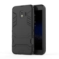 Schokbestendige PC + TPU Case voor Galaxy J2 kern met Holder(Black) - thumbnail
