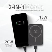 Nedis Powerbank | 5000 mAh | Draadloos opladen | 1.67 / 2.22 / 3.0 A | Outputs: 1 | Output: 1x USB-C™ | Inputs: 1x USB-C™ | PD3.0 20W | - thumbnail