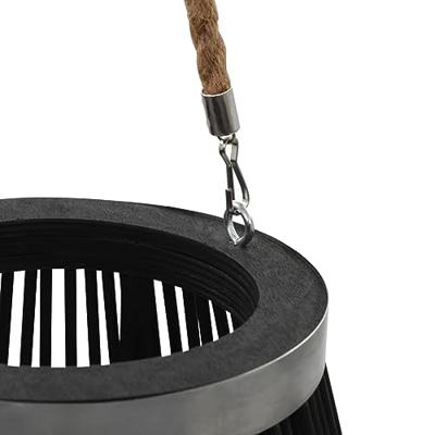 VidaXL Lantaarnhouder hangend 60 cm bamboe zwart VidaXL Lantaarnhouder hangend 60 cm bamboe zwart