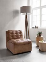 MUST Living Fauteuil 'Liberty' Leder, kleur Cognac - thumbnail