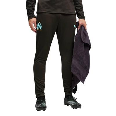 PUMA Olympique Marseille Trainingsbroek 2025-2026 Zwart Lichtblauw