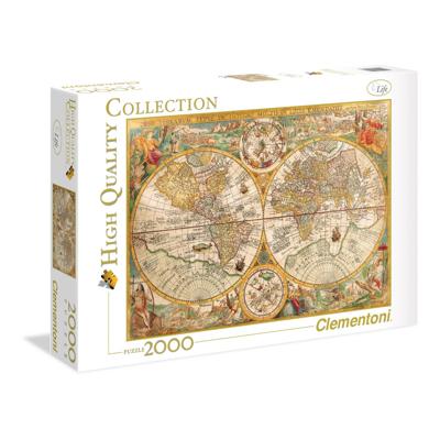 Clementoni puzzel antieke wereldkaart, 2000st.