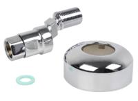 Kirchhoff Steekkabel, 1/2"ET x 1/2"IT, 17 mm, met rozet, uitschakelbaar - 986261555 - thumbnail