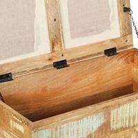Opslagbankje 80x40x40 cm massief gerecycled hout - thumbnail