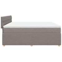 vidaXL Boxspring met matras stof taupe 180x200 cm - thumbnail