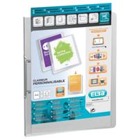 OXFORD Polyvision personaliseerbare ringmap, formaat A4, uit PP, rug van 3 cm, 2 ringen, transparant - thumbnail