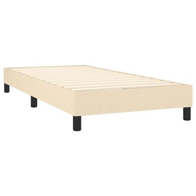 Boxspring met matras stof crèmekleurig 200x200 cm
