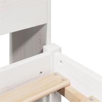 Bed met boekenkast zonder matras grenenhout wit 90x190 cm - thumbnail