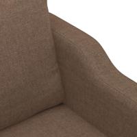 3-delige Loungeset met kussens stof bruin - thumbnail