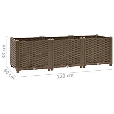 Plantenbak verhoogd 120x40x38 cm polypropyleen Plantenbak verhoogd 120x40x38 cm polypropyleen