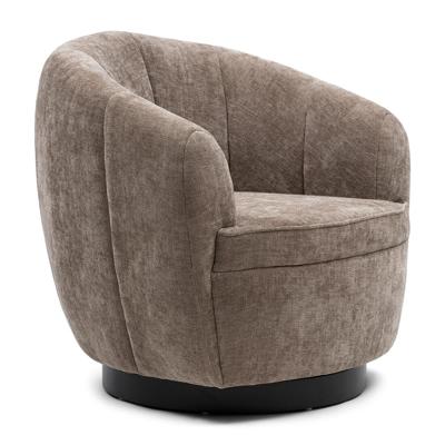 Rivièra Maison Draaifauteuil 'The Countess' Weave stof, kleur Warm Mushroom Rivièra Maison Draaifauteuil 'The Countess' Weave stof, kleur Warm Mushroom